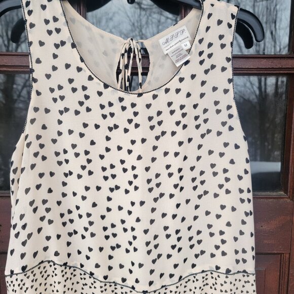 M.S.S.P MAX STUDIO SLEEVELESS HEART TOP SIZE M - Picture 3 of 9